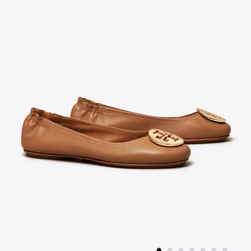 Tori Burch “Minnie Ballet Flats” Brown size 8.5